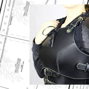 Leather Demi Cuirass Pattern - 'Siggy' LARP Armour - Three sizes