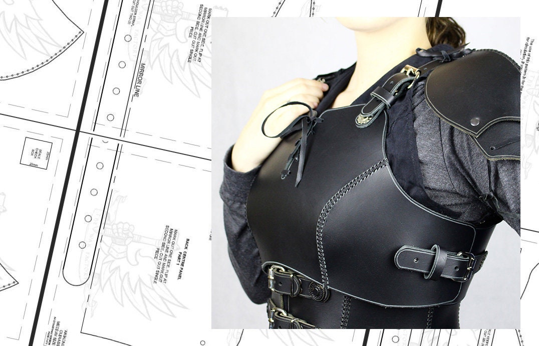 Leather Demi Cuirass Pattern - 'Siggy' LARP Armour - Three sizes