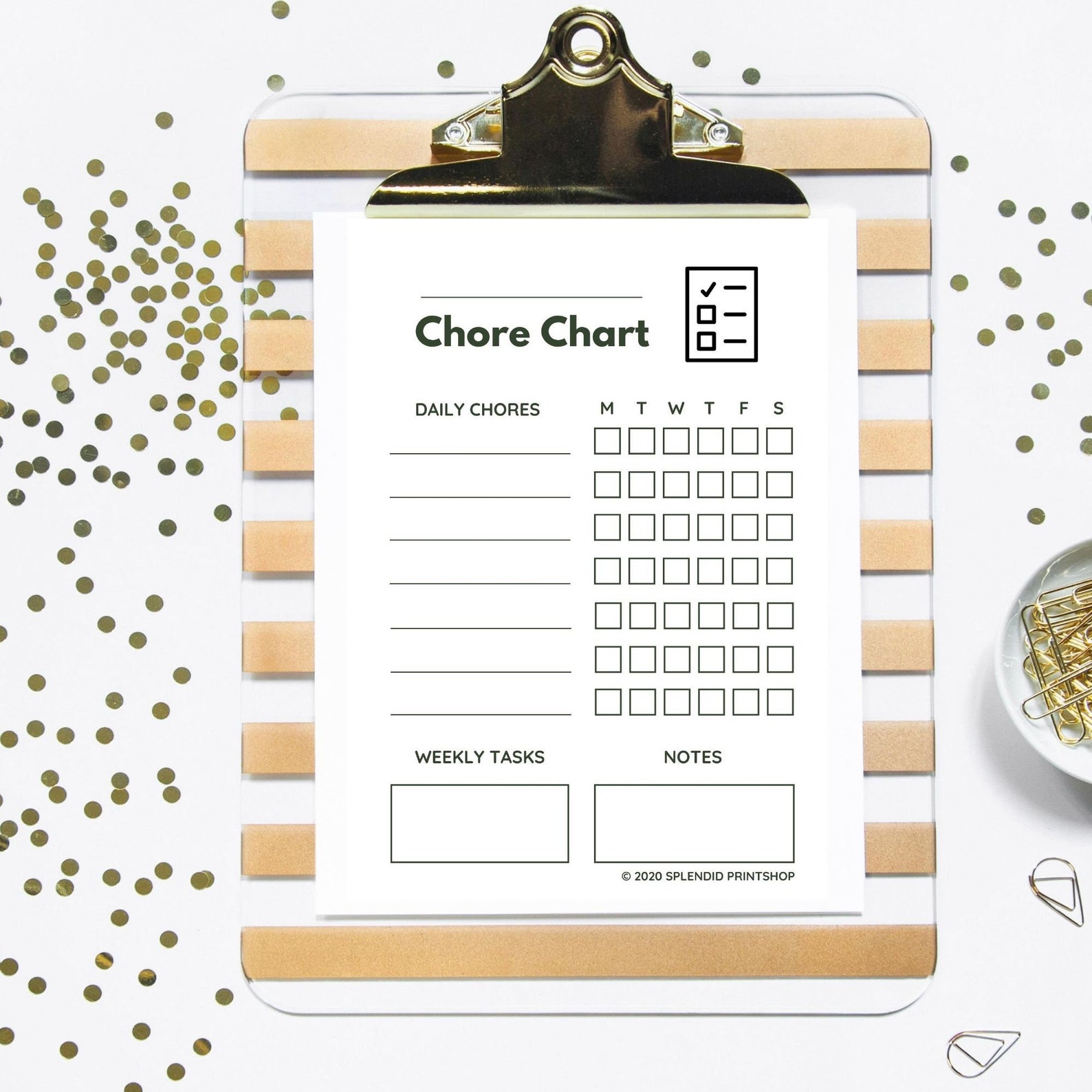 Chore Chart- Minimalist Simple Printable Chore Chart- Kids Chore Chart ...