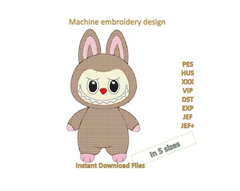 Monster Embroidery Design, 5 Sizes (Instant Download)