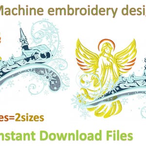 Stickdatei Engel, SOFORTIGER DOWNLOAD, digitale Dateien für Maschinenstickerei, Weihnachtsengel