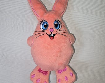 Rabbit Toy Machine Embroidery Designs: ITH Plush Bunny Egg (Digital Download)