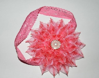 DIY Kanzashi Organza Flower Headband Tutorial (PDF Pattern)
