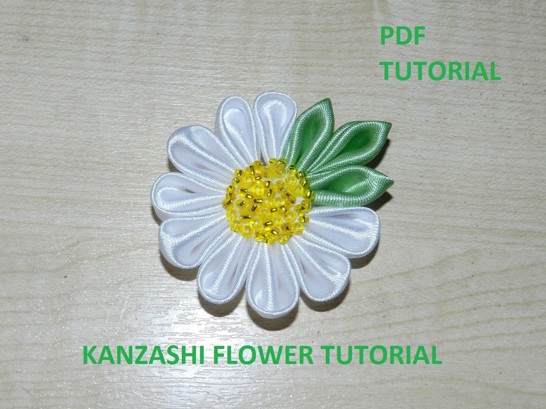 Kanzashi Flower PDF Tutorial_satin Ribbon_fabric Flower Etsy