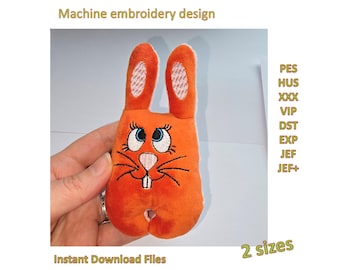 Rabbit Toy Machine Embroidery Design: ITH DIY Toy (PDF Instructions)