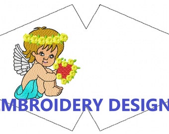 Angel Face Mask Machine Embroidery Design (Digital Download)