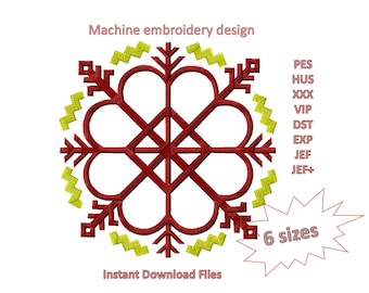 Latvian ethnic sign, Saule - San, Machine embroidery design in 6 sizes