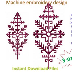 Machine embroidery design Latvian ethnic sign, Austra, Austras zīme