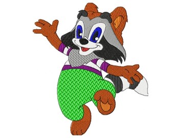 Racoon Embroidery Design: Machine Embroidery Files (Instant Download)