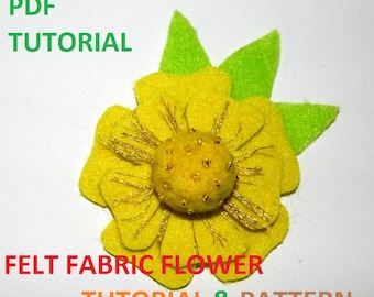 Felt Fabric Flower Tutorial: DIY Pattern (PDF Download)