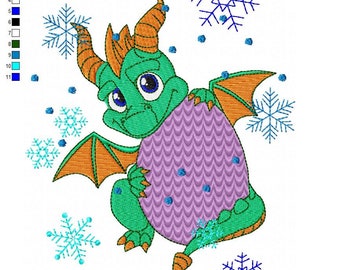 Dragoo, machine embroidery design, instant download in 3 styles