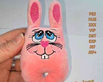 Rabbit Toy Machine Embroidery Design: ITH DIY Toy (PDF Instructions)