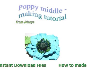 Leather Poppy Flower Center Tutorial (PDF Pattern)