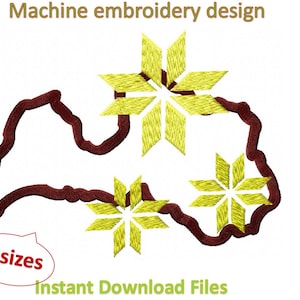 Latvia embroidery, Machine embroidery Latvian ethnic sign, Auseklis