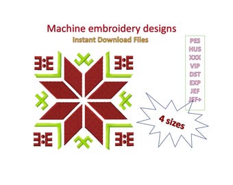 Auseklis, Jumis, Ūsiņš Machine embroidery design Latvian ethnic sign, Latviešu spēka zīmes, 4 sizes