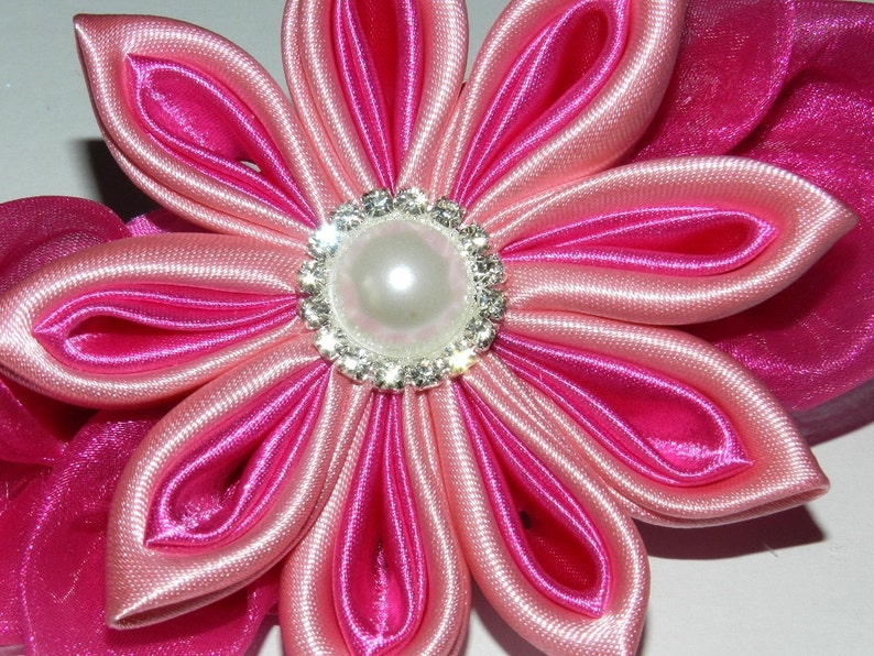 Kanzashi Flower PDF Tutorial_beak Hair Clip_satin Ribbon Big Etsy