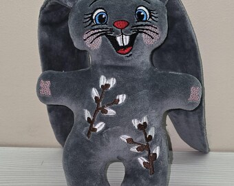 Rabbit Toy Machine Embroidery Design: DIY ITH Plush (PDF Pattern)
