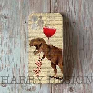 Dinosaurio Jurásico Personalizado iPhone 15 14 13 12 11 pro max Xs Xr SE Monograma Samsung Galaxy S24 Ultra S23 S22 s21 S20 fe S10 Note 20 caso