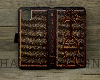 Funda tipo cartera de Defensa Contra las Artes Oscuras para iPhone y Galaxy