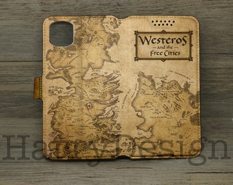 Westeros Map Phone Wallet Hoesje: iPhone en Galaxy