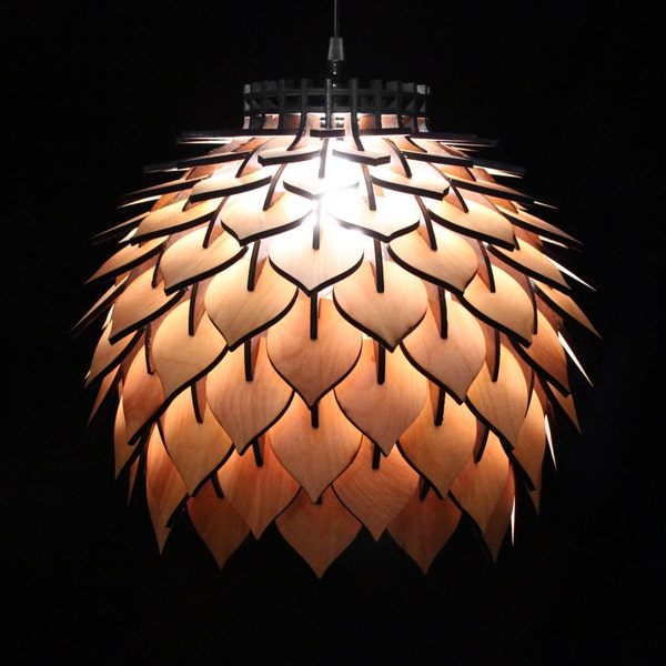 Spore Lamp - Wooden Pendant Lamp Lighting