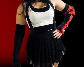 FF7 Tifa Lockhart Harness Garter Belt Holster Suspenders Custom Plus Size Cosplay Anime Video Game Halloween Costume Straps - Made to Order!