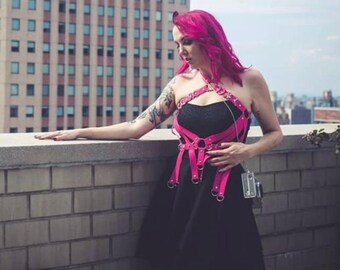 The Princess Top - Fashion Harness Suspenders Strappy Chest Piece Custom Plus Size Kawaii Goth Festival Rave Burning Man - Made to Order!