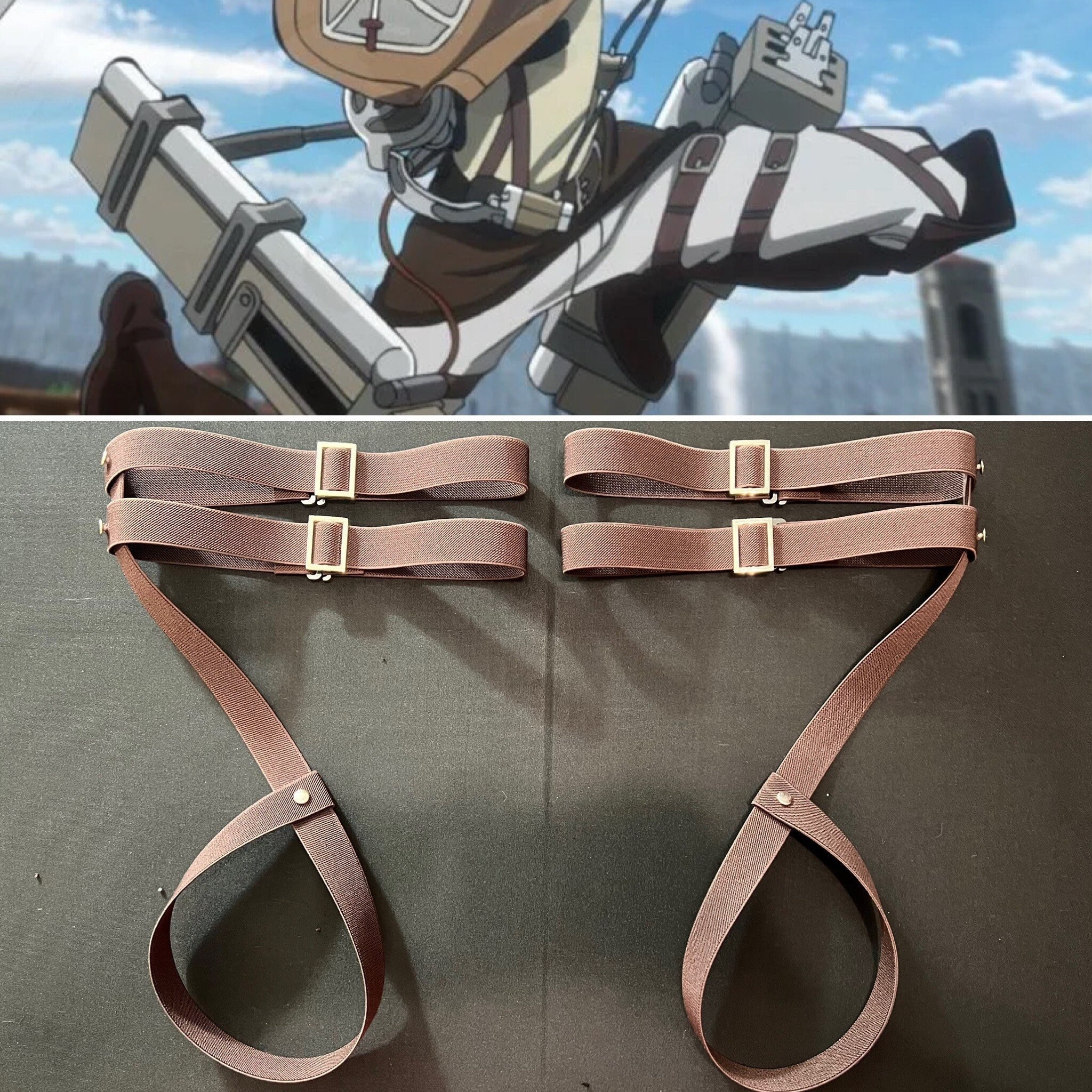 AOT Thigh & Knee Straps Set Attack on Titan Season 13 ODM Etsy