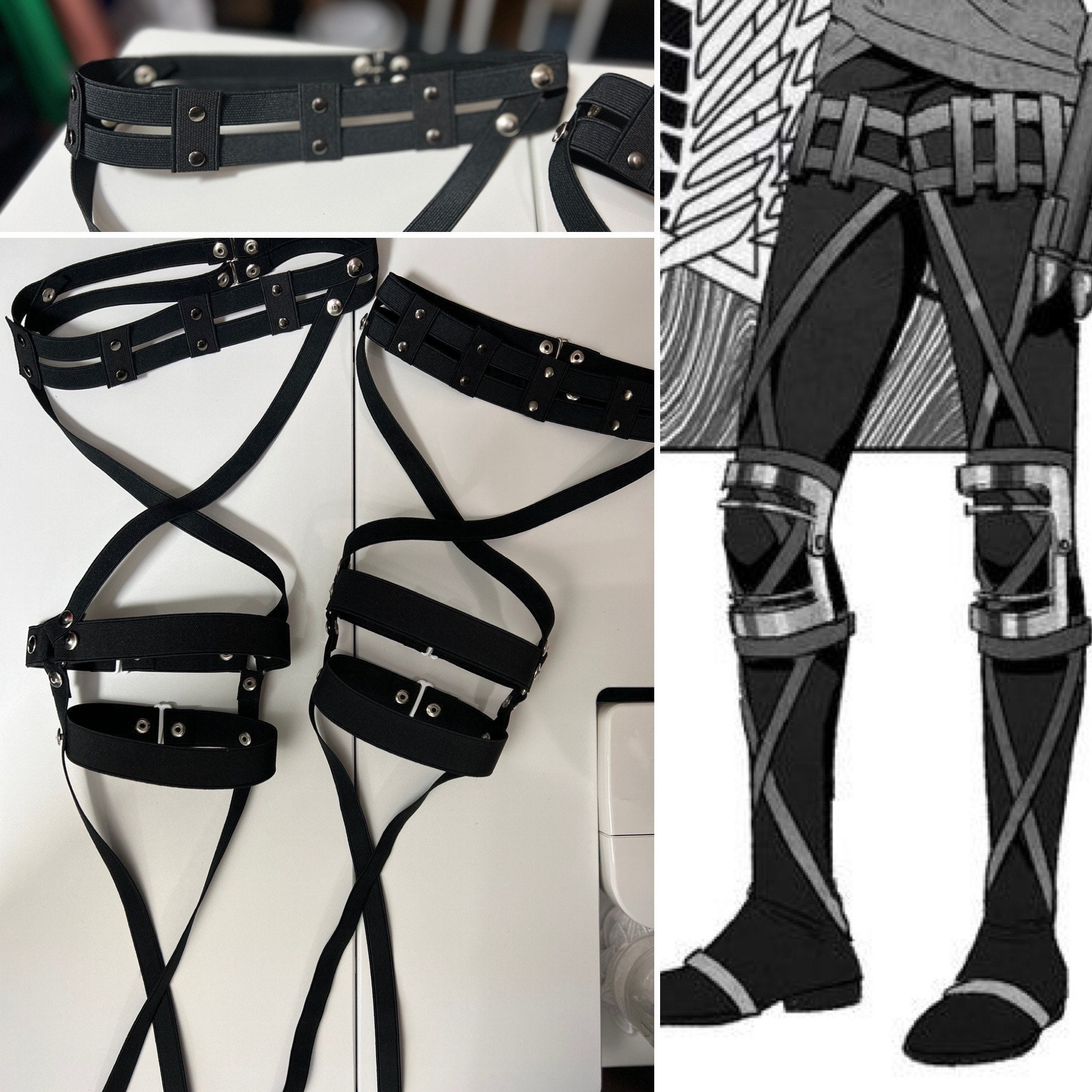 AOT Attack on Titan Final Season Inspired Leg Straps & Armband Etsy