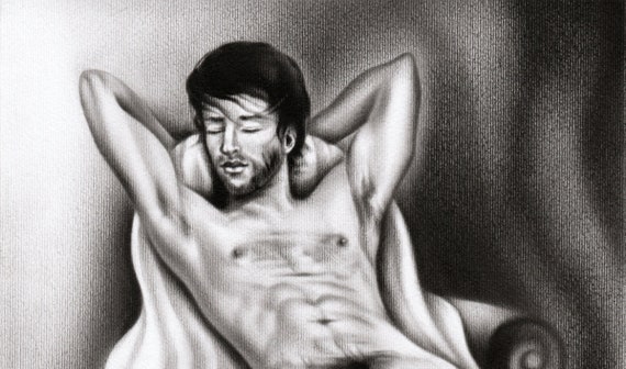 Male Nude Erotic Art Print Of Oil Painting Naked Man Picture Etsy