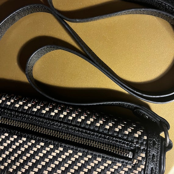 The Sak Vintage Black Woven Leather Crossbody - image 3