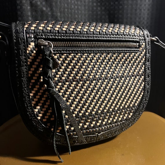 The Sak Vintage Black Woven Leather Crossbody - image 1