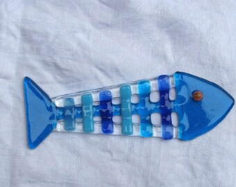 Soap dish, Glass soap dish, Fused glass, Funky soap dish, Fish soap dish, Fused glass gifts, Fused glass soap dish, Blue soap dish, Fish