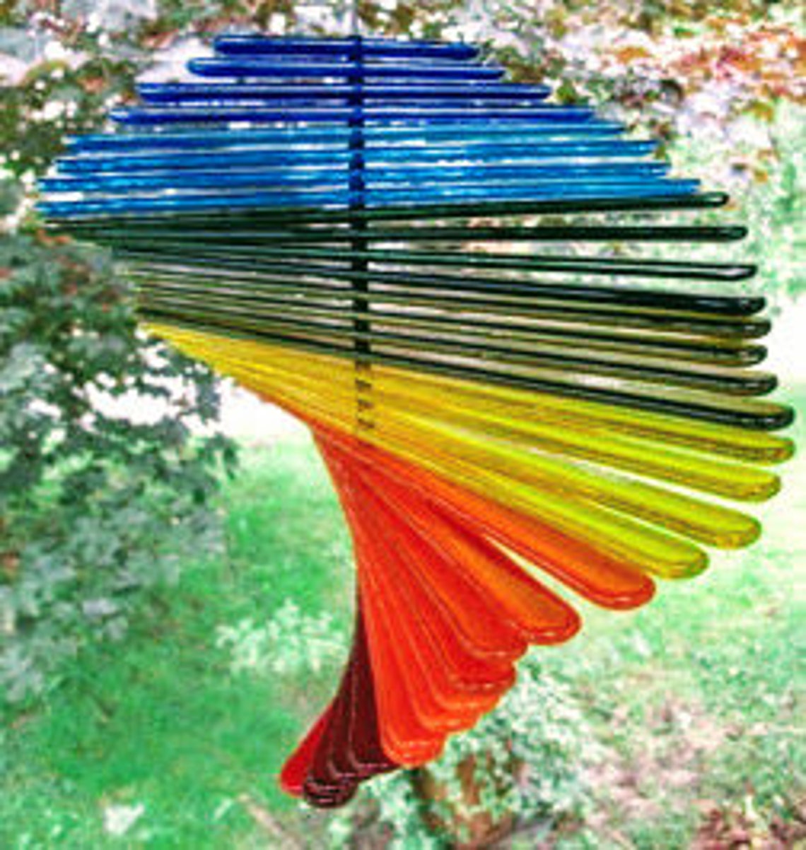 3D Glass Sculpture Hanging Glass Art Large Glass Mobile Etsy