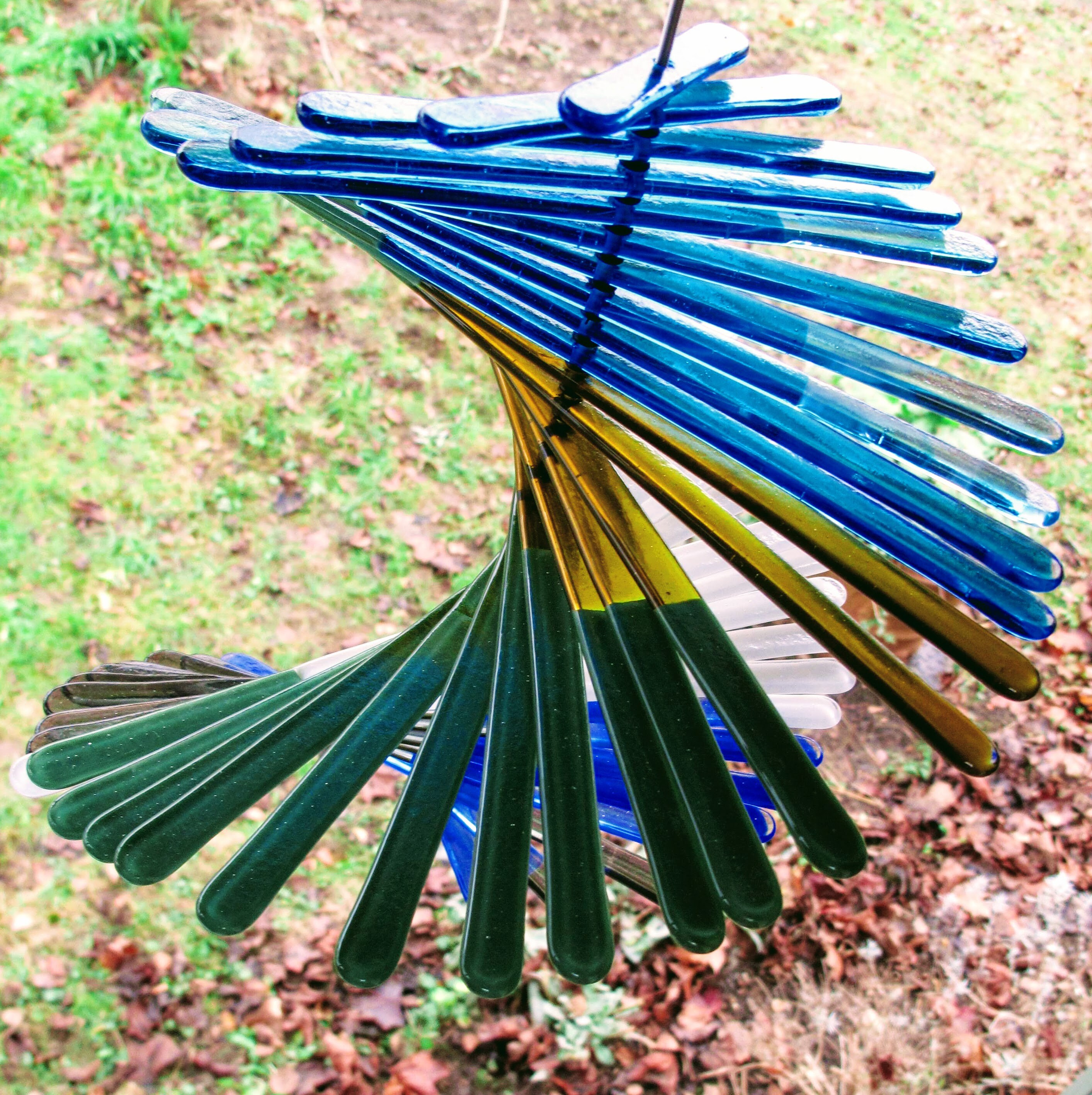 3D Glass Sculpture Hanging Glass Art Large Glass Mobile Etsy