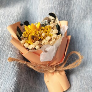 Handmade Mini Dried Flower Bouquet for Car/ Home/ Office Decor with Scent Gifts for Her Thank you Gift Graduate Gift Gift Decoration image 4