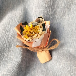 Handmade Mini Dried Flower Bouquet for Car/ Home/ Office Decor with Scent Gifts for Her Thank you Gift Graduate Gift Gift Decoration image 2