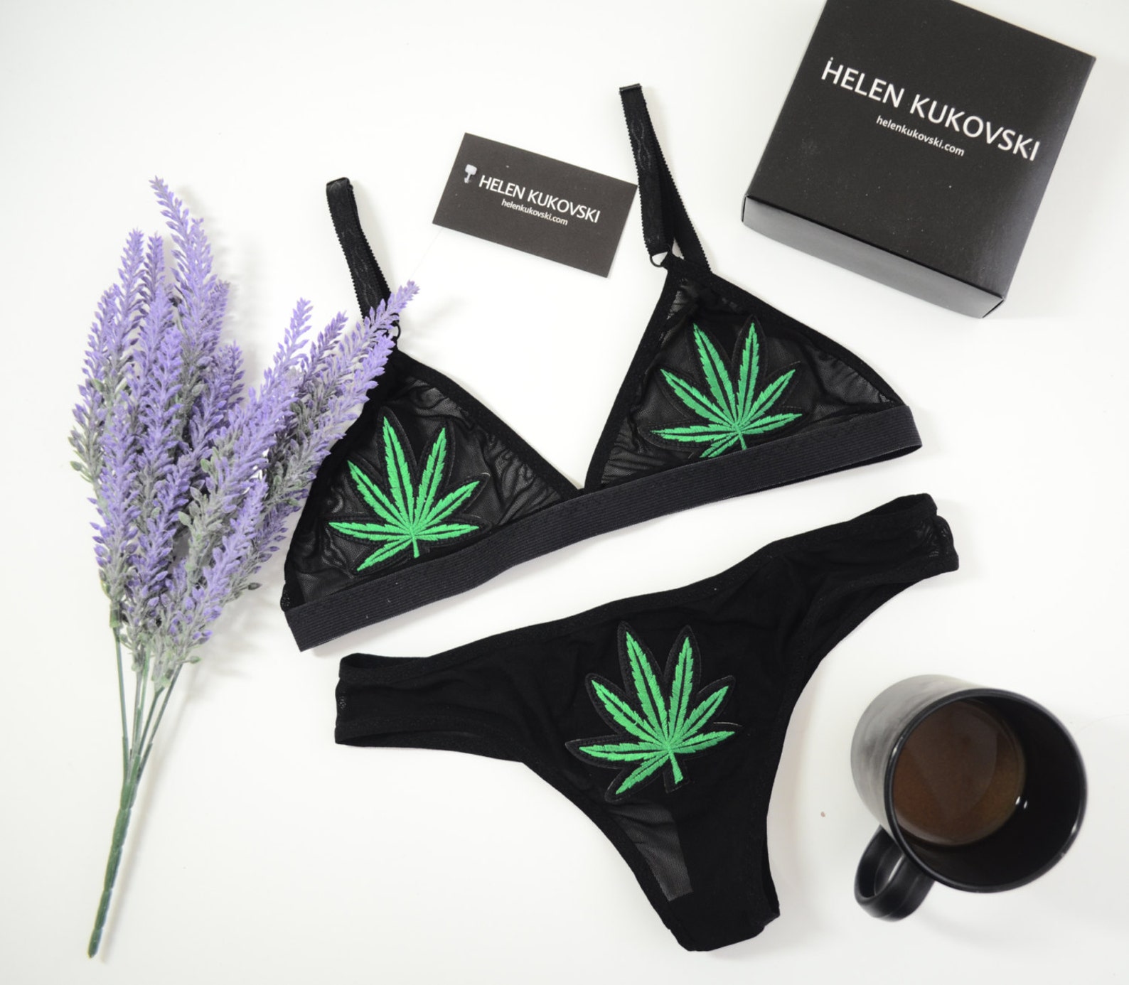 Cannabis lingerie festival bra mesh lingerie | Etsy