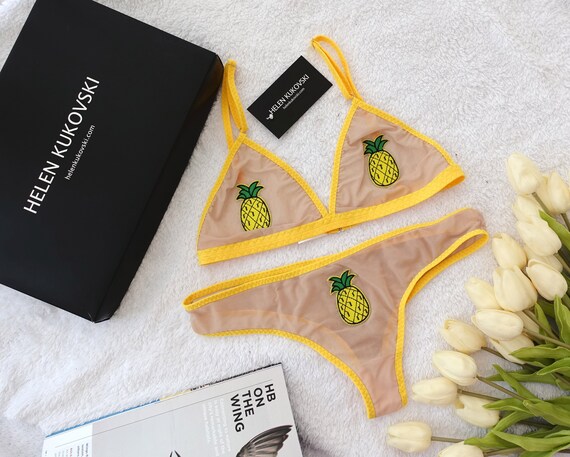 pineapple bralette