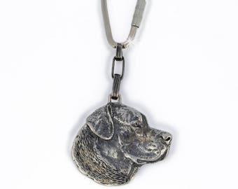 Großer 2D Hundekopf 835 Silber,Schlüsselanhänger 925 Sterling,Labrador Retriever