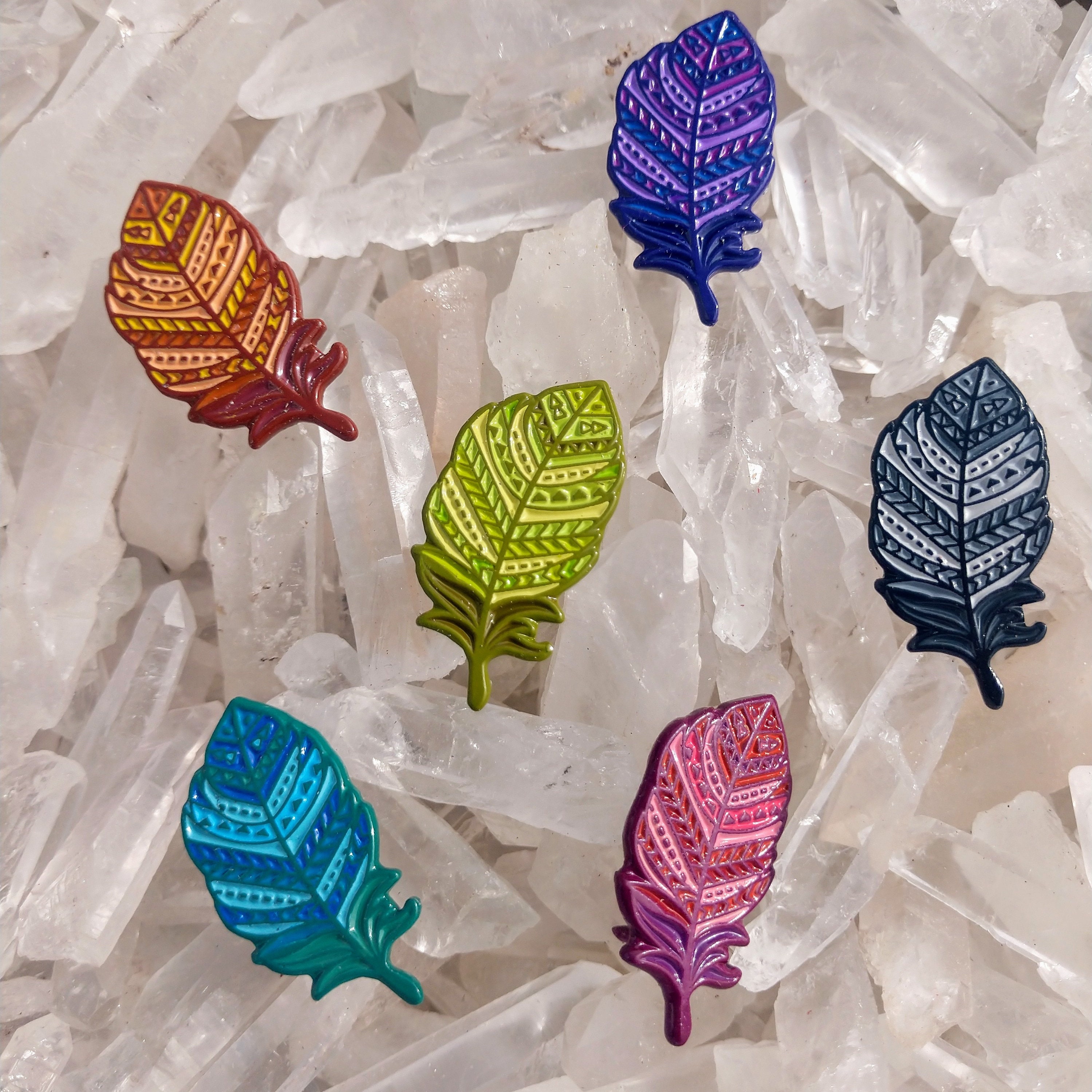 Feather Pins - Etsy