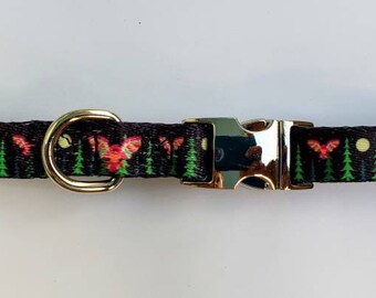Forest Family Dog Collar Small Electric Forest Owl