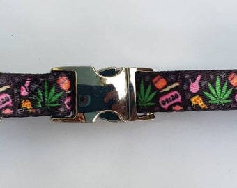 High Times Dog Collar Small Weed Stoner