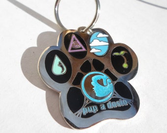 pupadosio pet charm papadosio dosio electric forest id tag dog festival