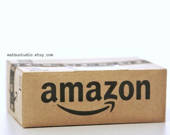 Digitaler Download druckbare Vorlage 1/6 bis 1/4 Miniatur Amazon kurze Versandbox DIY, geeignet Barbie, Blythe oder BJD, Spielzeug Dekoration
