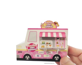 Mini Brands Zuru Foodie Truck PR Package Printable template DIY Barbie, BJD, Blythe Doll house Toy Decor Craft Art, Instant Digital Download