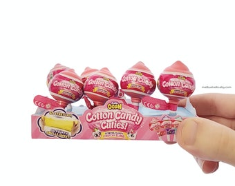 Template for miniature ZURU Oosh Cotton Candy 8-pack case DIY Barbie, BJD, Blythe Doll house Toy Decor Craft Art, Instant Digital Download
