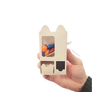 Digitale download SVG-sjabloon mini kattenautomaat [doe-het-zelf], papier snijden, kamerdoos decor, gunstdoos, leuk voor kind, bonbondoos, geschenkdoos