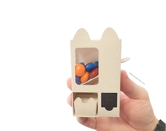 Digital Download SVG template mini Cat Vending Machine [DIY], Paper cutting, Room box decor, Favor box, Fun for kid, Candy box, Gift box