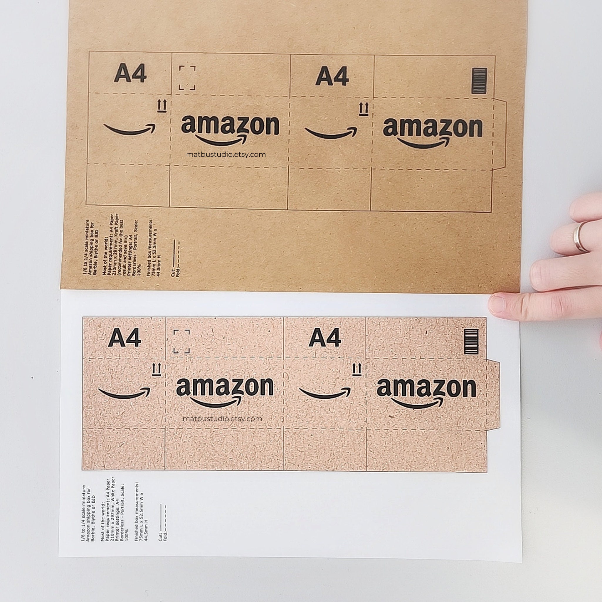 Digital Download Printable Template 1/6 to 1/4 Scale Miniature - Etsy